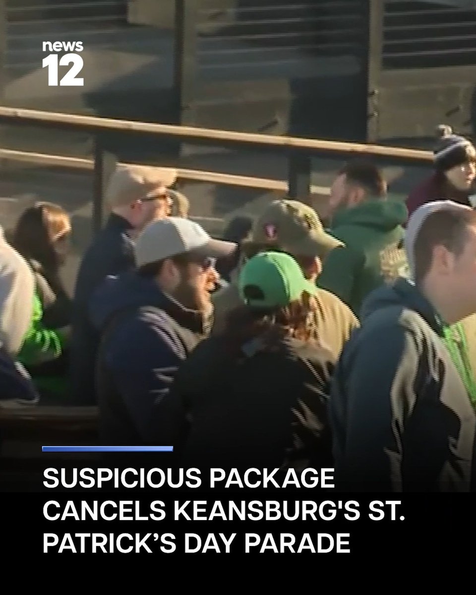 PARADE CANCELED: Officials canceled Keansburg’s long-standing St. Patrick’s Day parade after a suspicious package was discovered along the route. #News12 #NewJersey #StPatricksDay #ParadeCanceled #CommunitySafety #SuspiciousPackage