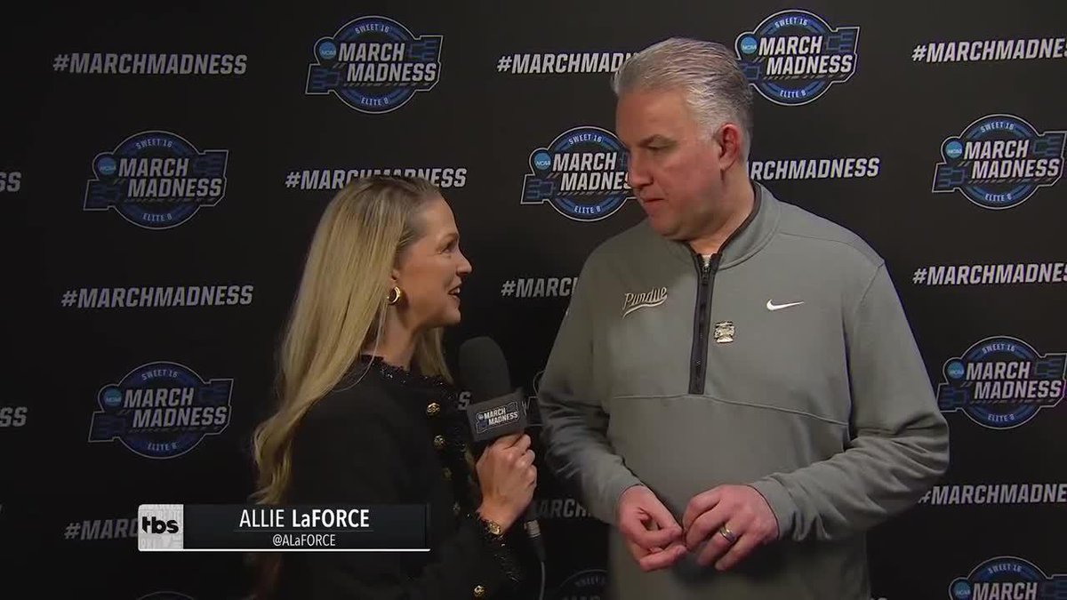 "We're an offense that really tries to take what they give us. It's not something where we're gonna go to something no matter what." Purdue Men's Basketball's Matt Painter w/ Allie LaForce on getting Trey Kaufman-Renn going vs. Arizona's defense