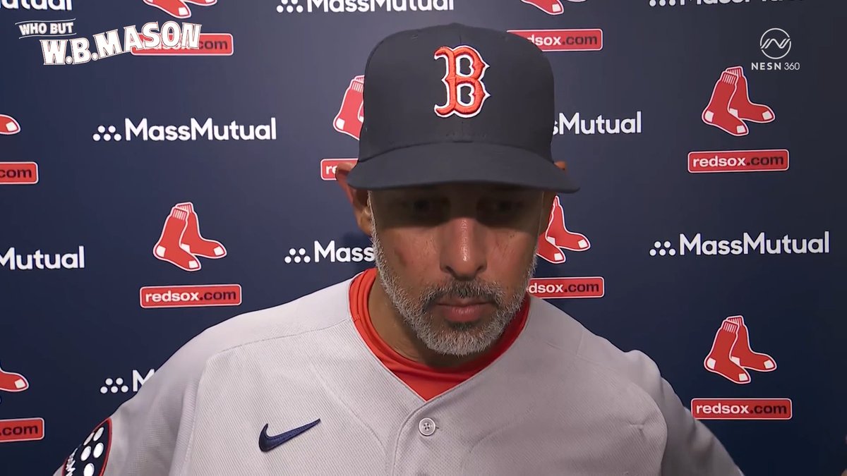 Alex Cora on CB Bucknor's day behind the plate "He has one job to do ... It wasn't his best day." ๐ค presented by W.B. Mason Co.