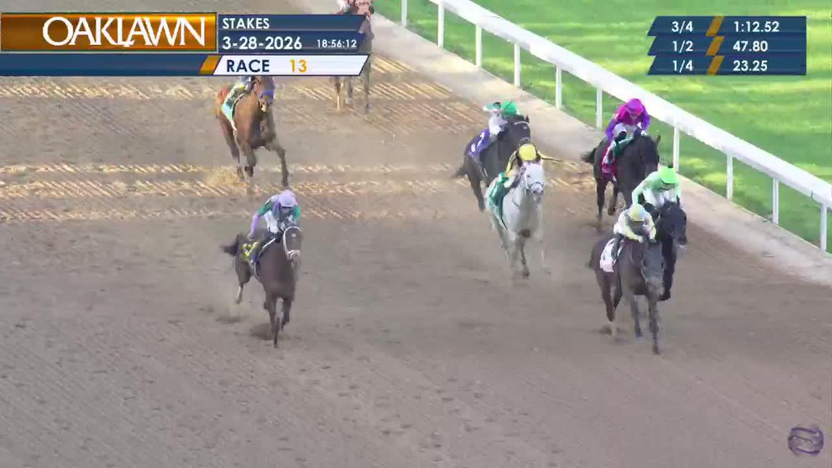 Renegade charges up through the center with a dominating finish, earning 100 points on the Road to the Kentucky Derby! 🌹