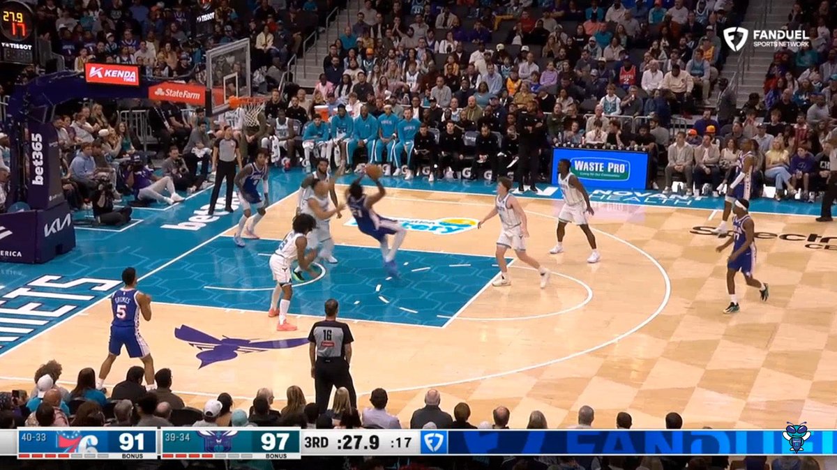 "This guy is an absolute merchant...He's a free throw merchant." — Eric Collins on Joel Embiid. (h/t r/CharlotteHornets)