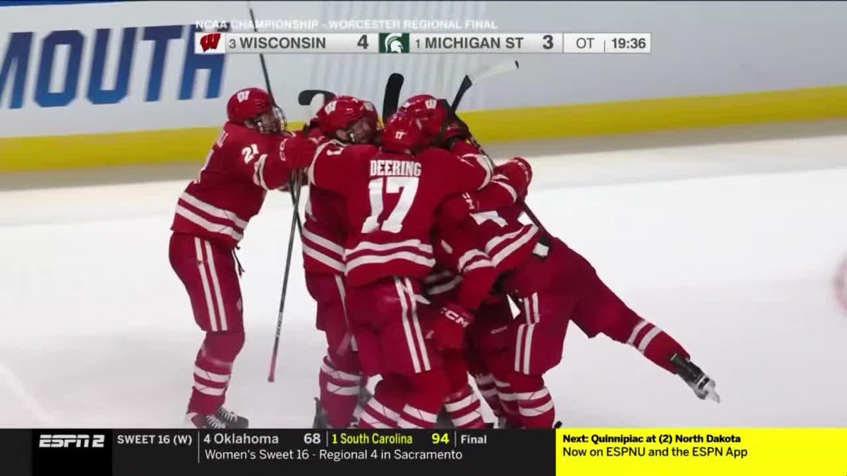 Wisconsin is headed to the Frozen Four for the first time since 2010 🔥 Wisconsin Hockey