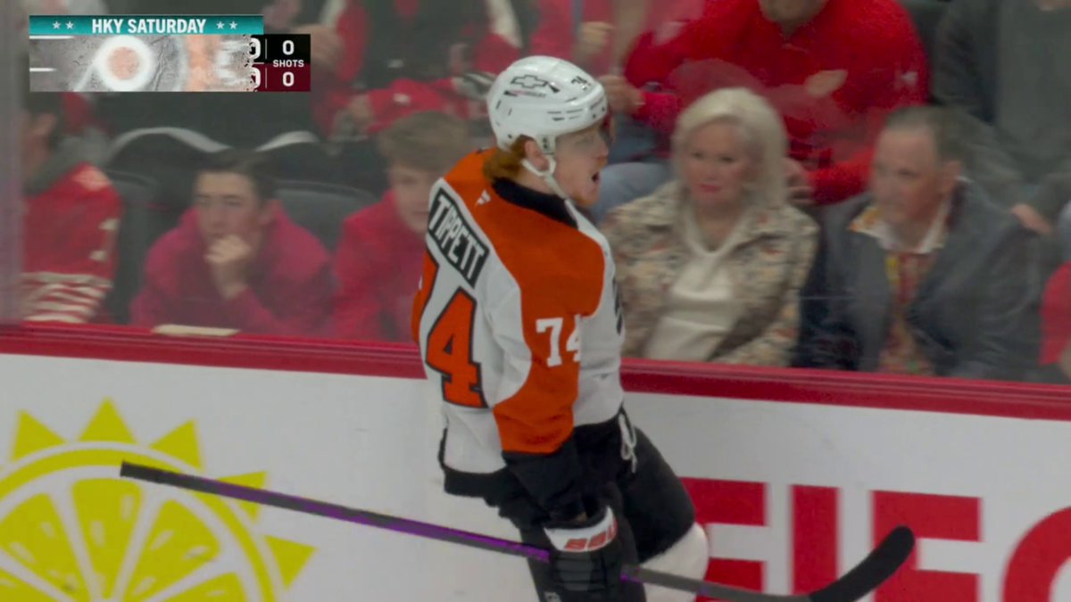 Owen Tippett puts the Flyers up early 🔥 Watch Flyers-Red Wings on ABC and the ESPN App 👀