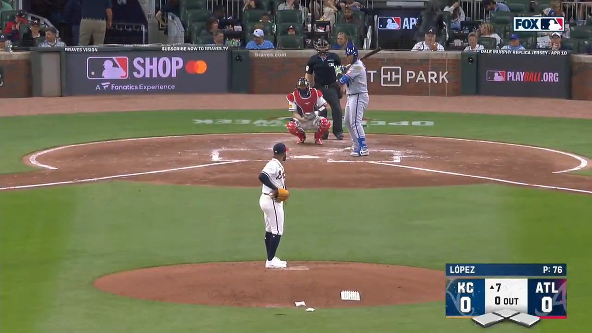 Of course it's Salvador Perez with the first homer for the Kansas City Royals this season! 👑 📺: FOX, stream on @watchfoxone: