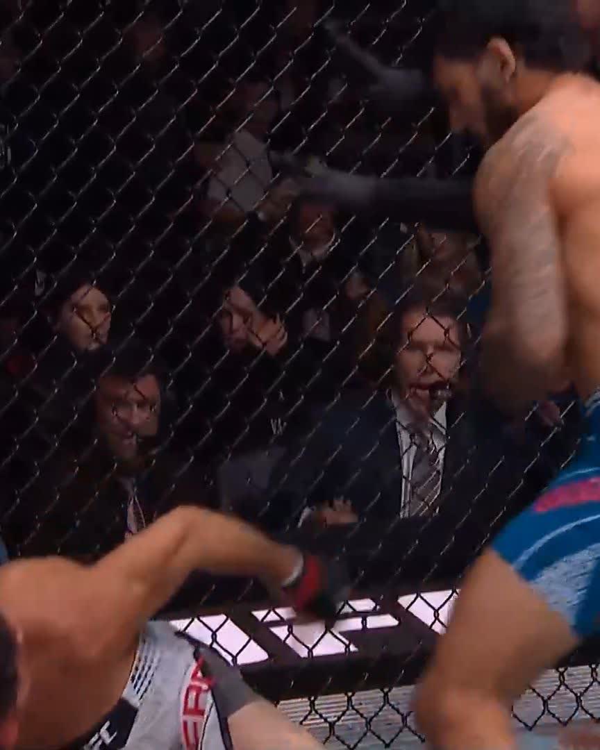 THE REAL DEAL 🤝 Brazilian featherweight Lerryan Douglas showed off his unreal power to stop the fight! [ #UFCSeattle | LIVE on Paramount+ ]