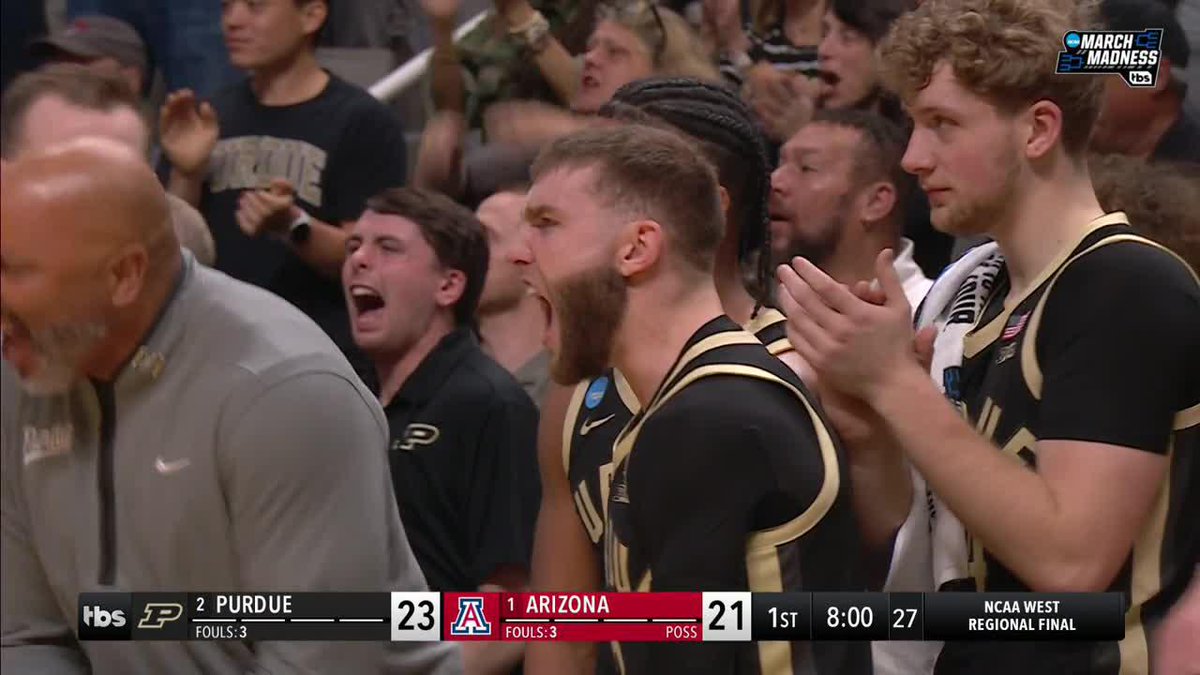 Harris cashes in from the corner 💰 #MarchMadness Purdue Men's Basketball