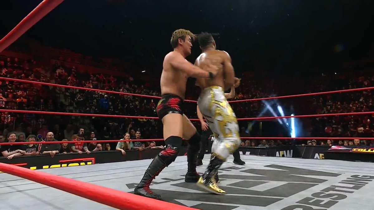Okada steals it! #AndStill Watch the #AEWCollision replay RIGHT NOW on @SportsOnMAX!