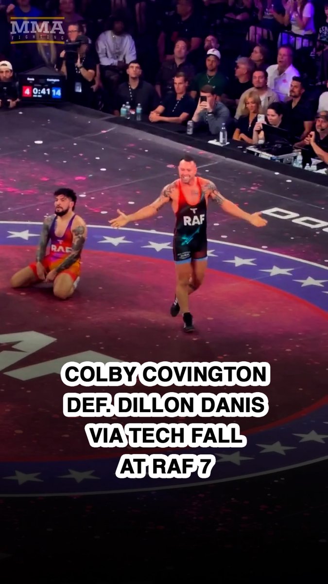 Colby Covington tech falls Dillon Danis at RAF 07! (🎥: @mikeHeck_JR)
