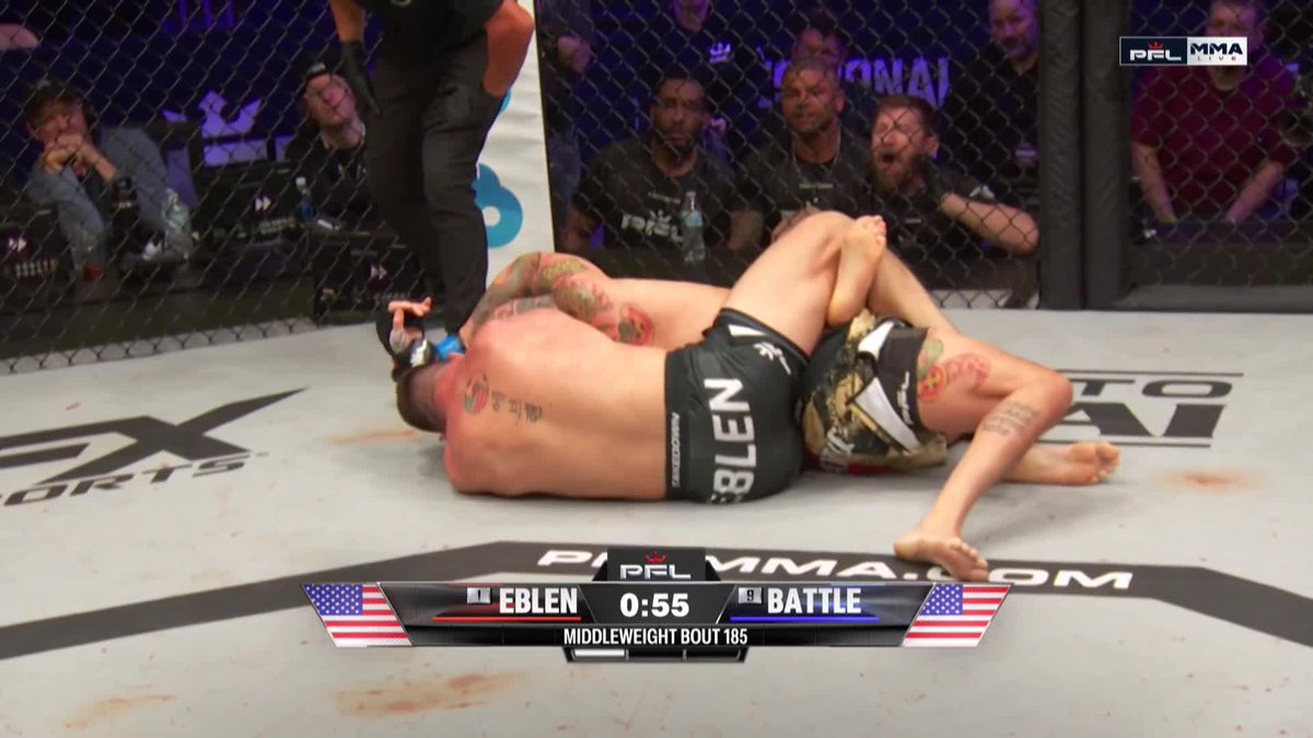 Bryan Battle just got subbed in the first round by Johnny Eblen in his PFL debut 😳 #PFLPittsburgh