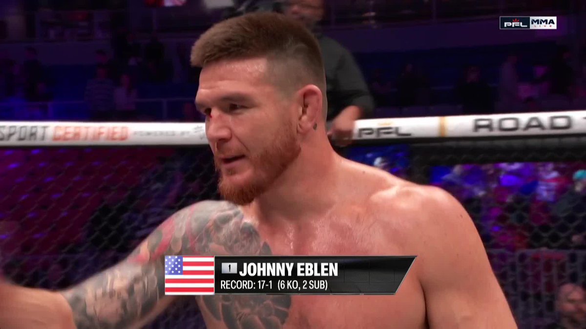 REDEMPTION FOR EBLEN Johnny Eblen takes the W and calls out a familiar face 👀 #PFLPittsburgh | LIVE NOW ON ESPN 2 | UPMC Events Center | Pittsburgh, PA
