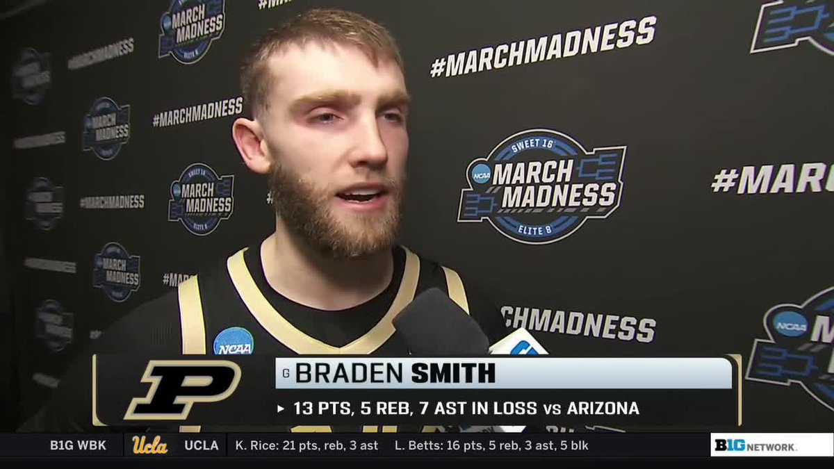 What a career for Braden Smith 👑 Hear from the NCAA Assist King following his final game in a Purdue Men's Basketball uniform 👇