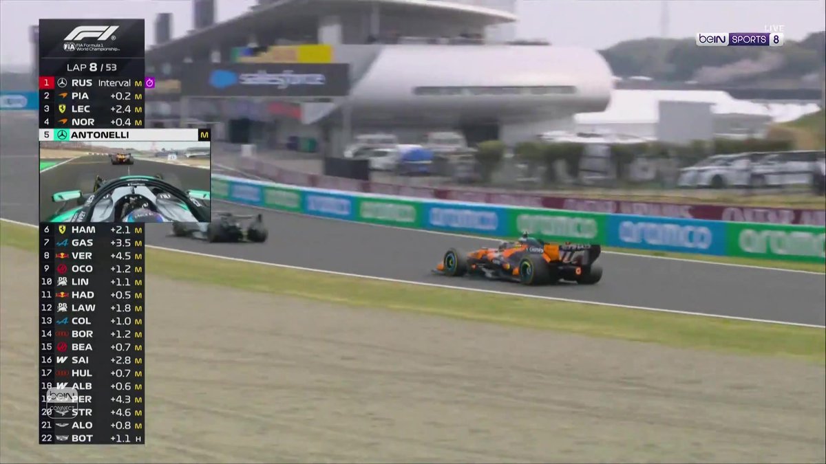 ⏱️ اللفة 9/53 معركة الصدارة بين جورج راسل وأوسكار بياستري #فورمولا1 #F1 | #F12026 | #Formula1 | #JapanGP