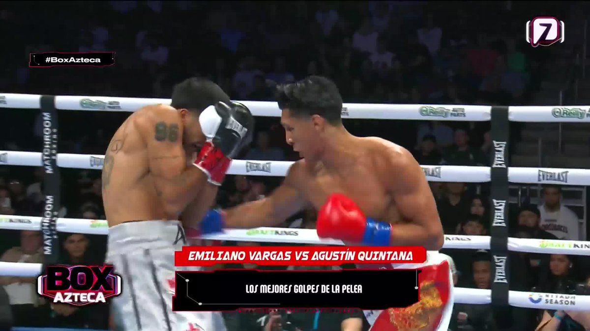 ¡Victoria mexicana! 👑🇲🇽 Emiliano Vargas derrotó al argentino Agustín Quintana por KO técnico. #BoxAzteca