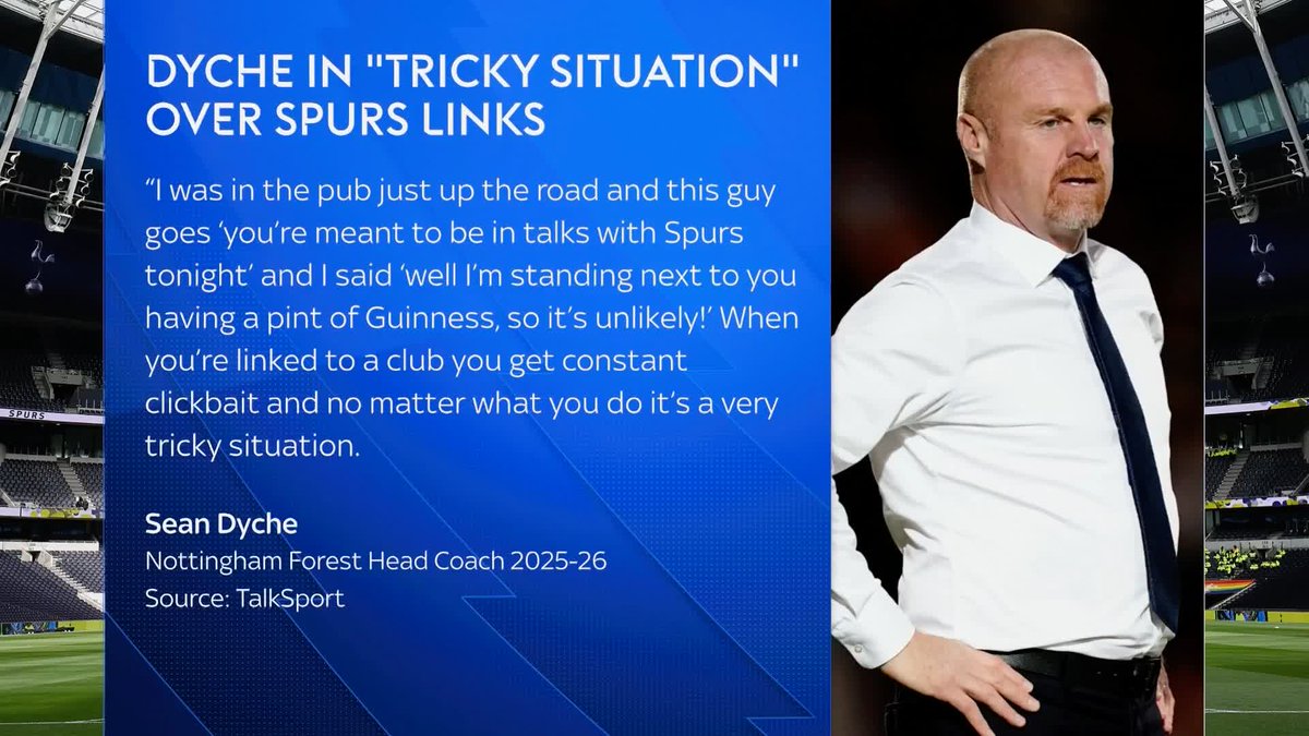 Sean Dyche responds to rumours linking him to Tottenham Hotspur ⤵️