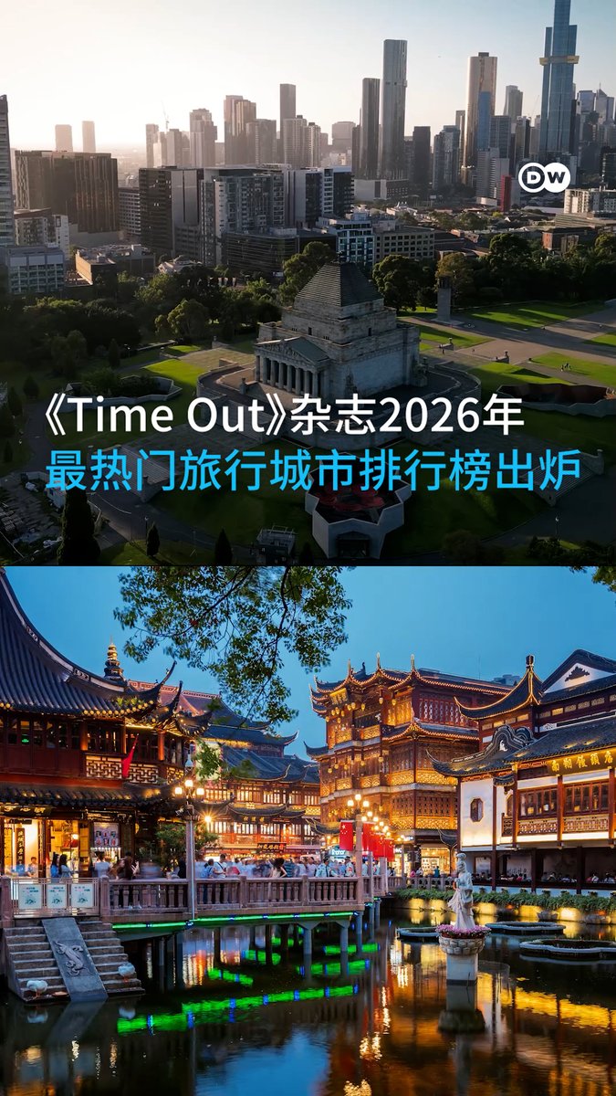 2026年最热门旅行城市出炉 《Time Out》杂志邀请了全球2万4000多名居民评选2026年最值得一游的城市。一起看看哪些城市入选前十名。你最喜欢哪个城市？ @dw_travel #dwtravel