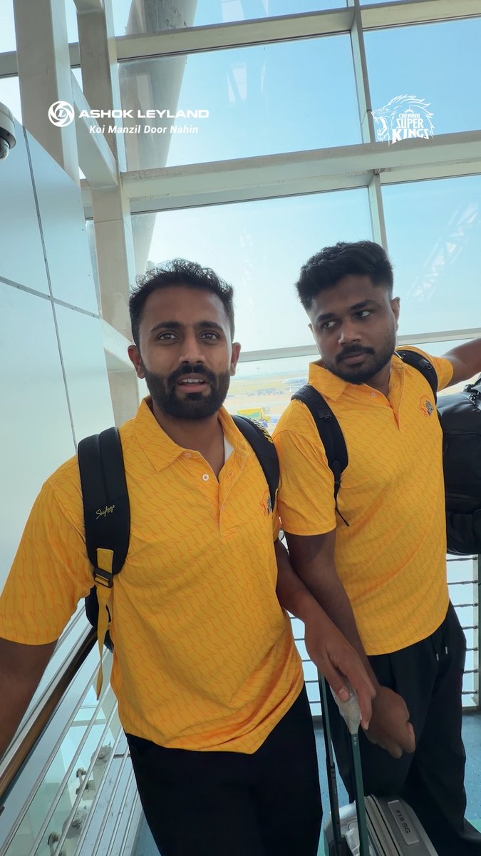 Before we took off, a throwback to the Lions’ first flight! ✈️💛 #WalkieTalkie #WhistlePodu