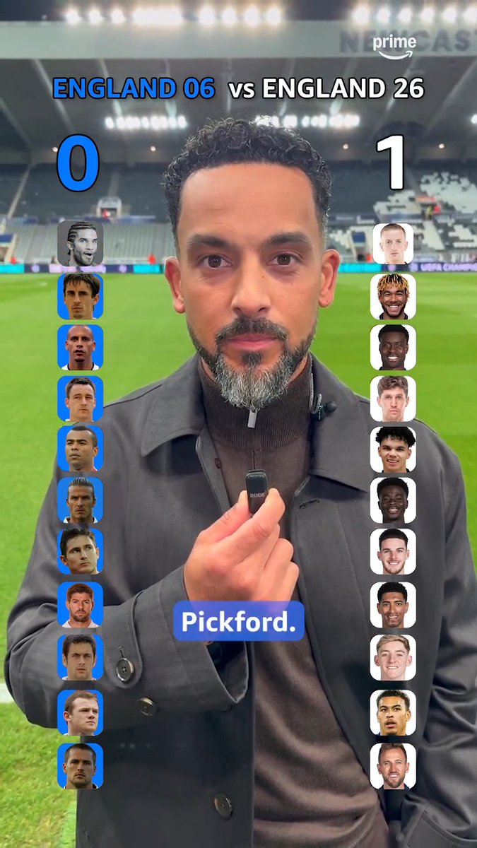 England 2006 🆚 England 2026 Theo Walcott put them head-to-head 👀
