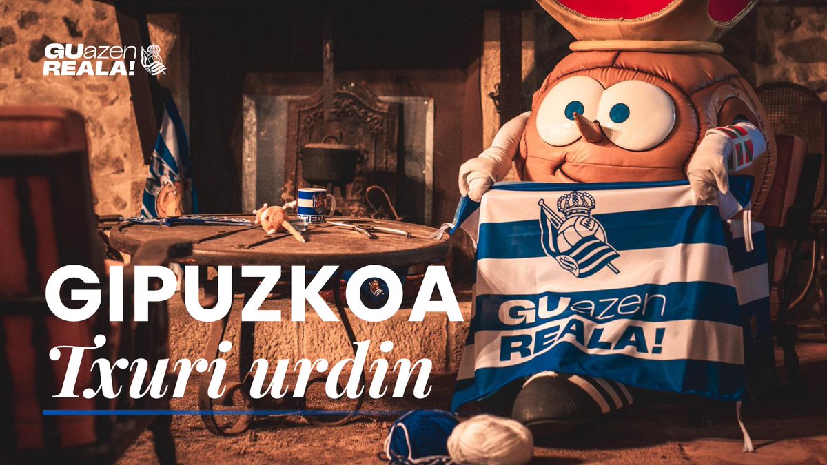 💙 Made in Gipuzkoa, made by Txurdin 🤍 Desde mañana 👉 la bandera de la final #GUazenREALA