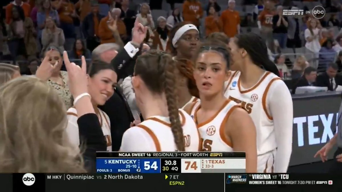 This is what makes college sports special. Celebrating a kid that means so much to the Texas WBB program. what a moment for Sarah Graves and her family #HookEm