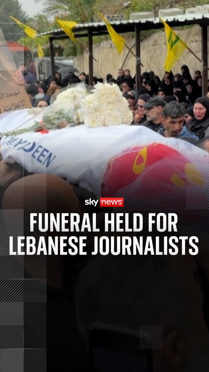 A funeral was held for three Lebanese journalists killed in an Israeli airstrike. An Israeli spokesman attempted to justify the killings by claiming one of the journalists was a member of Hezbollah. He provided no evidence for this claim. Alex Crawford