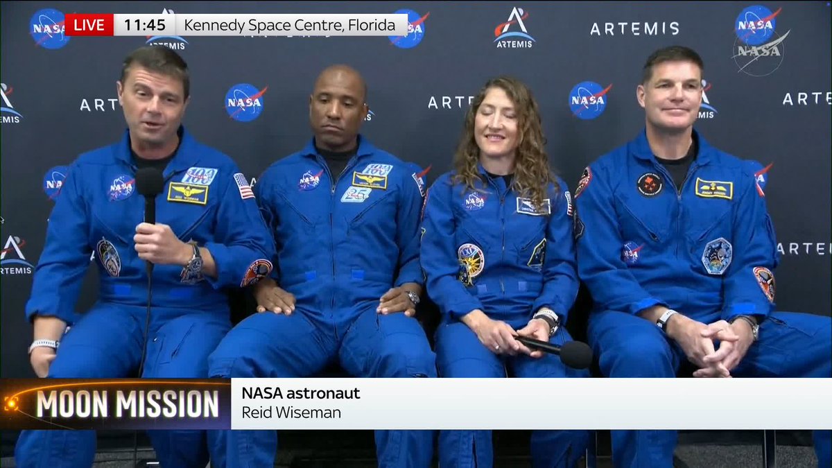 "Although it is something to celebrate, a bunch of firsts, that's definitely not necessarily telling the whole story." NASA astronaut Christina Koch answers a question about all the firsts surrounding their Artemis II mission to the moon. 📺 Sky 501