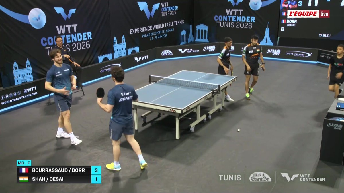 Florian Bourrassaud et Esteban Dorr remportent le WTT Contender de Tunis ! #lequipePING