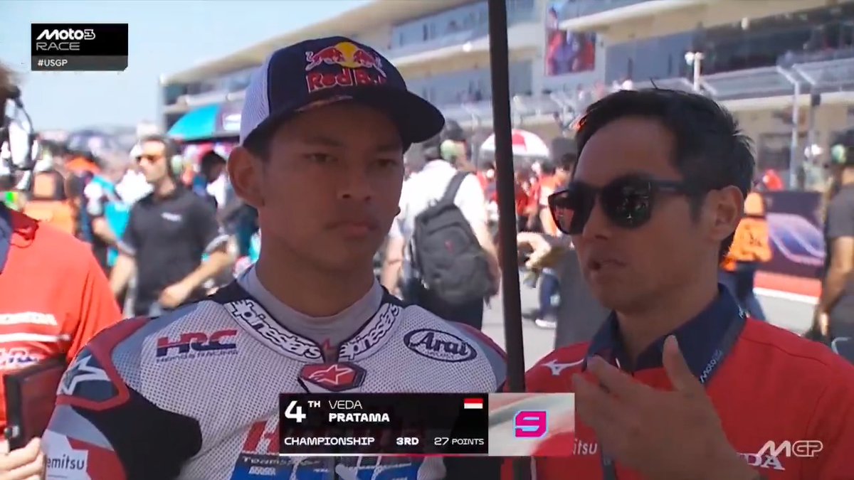 Keep an eye on Veda Pratama who heads the second row 👊 #USGP 🇺🇸
