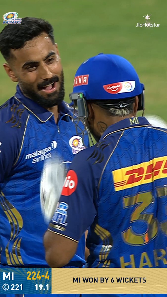 THE WINNING MOMENT OF MUMBAI INDIANS - FIRST MATCH VICTORY AFTER 14 YEARS - The five time Champions.