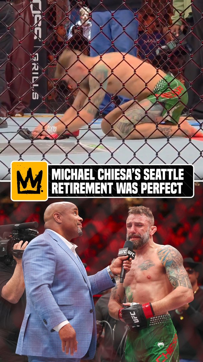 STORYBOOK 📖 Still can't get over how amazing Michael Chiesa retirement played out. #UFCSeattle