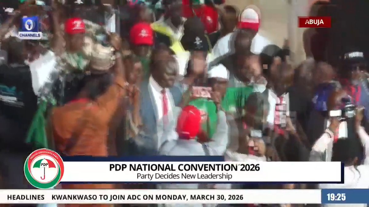 Moment FCT Minister Nyesom Wike arrived at the venue of the PDP National Convention in Abuja. #PDPNationalConvention2026