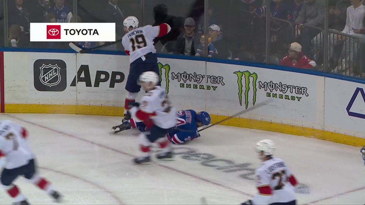 Matthew Tkachuk with a BIG reverse hit ๐