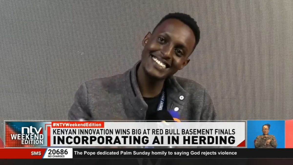 Incorporating AI In Herding: A 23-year-old graduate of JKUAT is this year's winner of Red Bull basement Kenya national finals, beating 14 other finalists in Nairobi. #NTVWeekendEdition Ibrahim Karanja.
