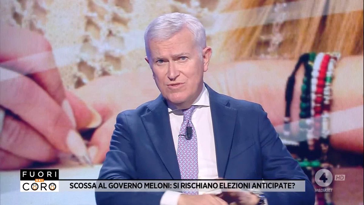 "Molti sperano che Giorgia Meloni si dimetta e cada il governo, ma penso che non si debba dimettere e si debba solo sistemare qualcosa" Maurizio Belpietro a #Fuoridalcoro