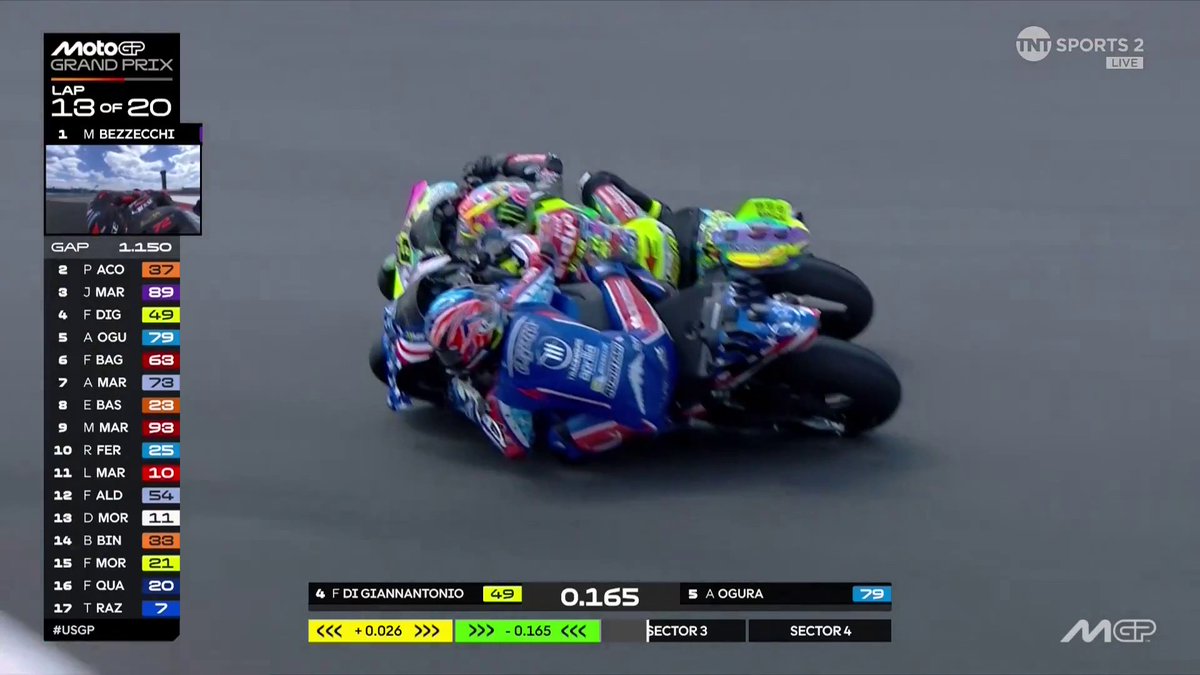 Absolute perfection from Ogura 👏 Ai is now up to 4th 🔥 #MotoGP | #USGP | Live on TNT Sports and HBO Max