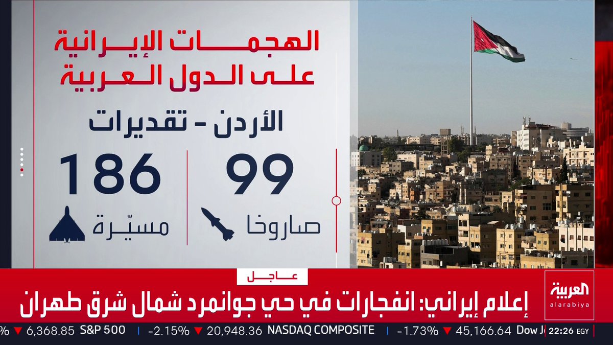 حصيلة الاعتداءات الإيرانية على دول الخليج العربي والأردن إيران قناة العربية