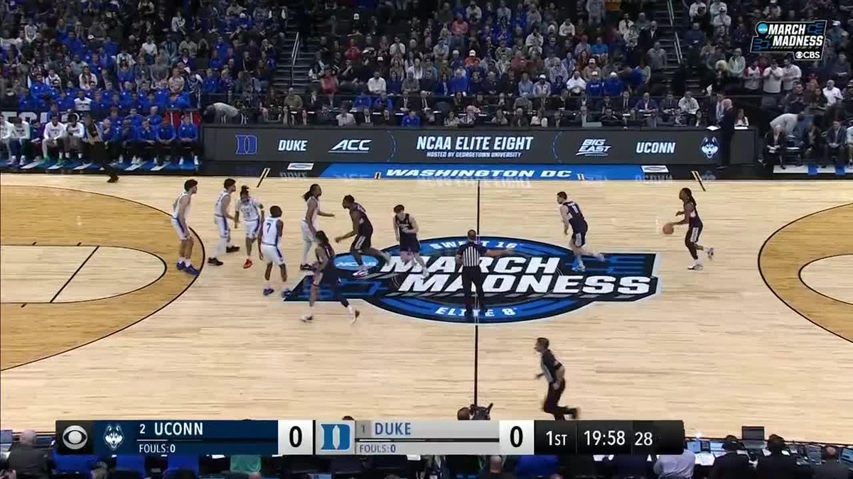 We are underway in Washington, D.C.! 1-seed Duke vs 2-seed UConn 📺 CBS and Paramount+