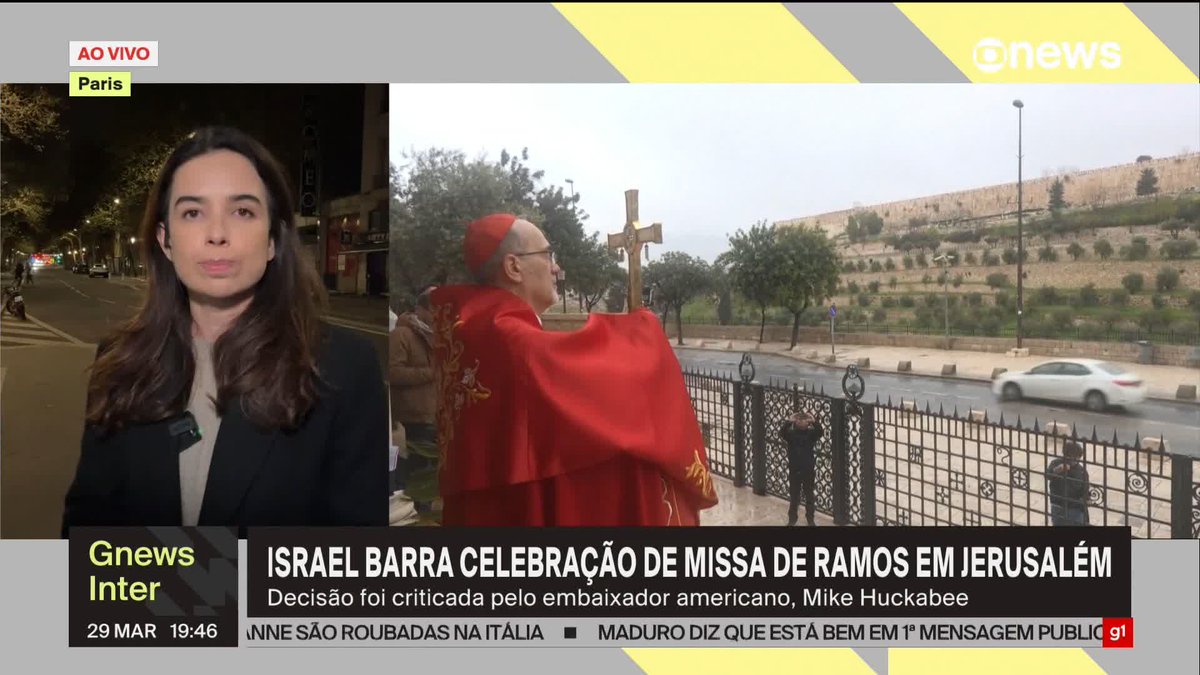 Neste domingo (29), Israel impediu o Patriarca Latino de Jerusalém, cardeal Pierbattista Pizzaballa, de celebrar o Domingo de Ramos na Igreja do Santo Sepulcro. Entenda por quê. ➡ Assista na #GloboNews: