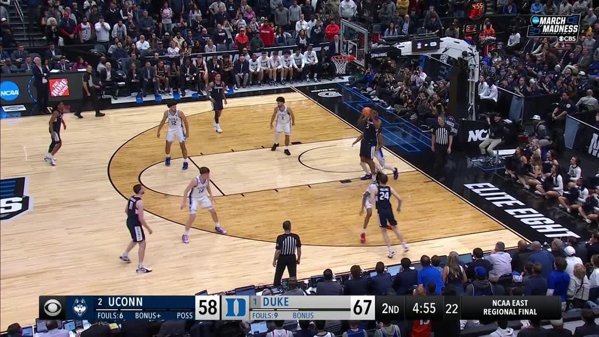 Tarris Reed really out here dishing like Tristen Newton in this second half 🤯 #MarchMadness UConn Men's Basketball