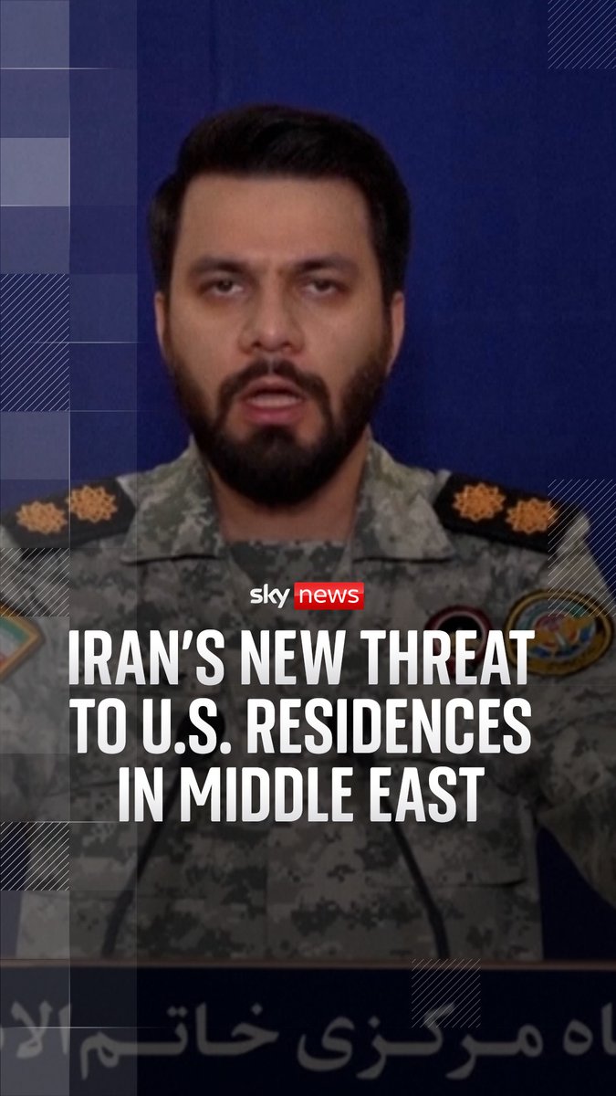 Iran’s military spokesperson declared that the private residences of U.S. and Israeli officials have become legitimate targets for Iran. It comes after air defence systems were activated in Tehran following reports of heavy strikes on the Iranian capital. 🔗