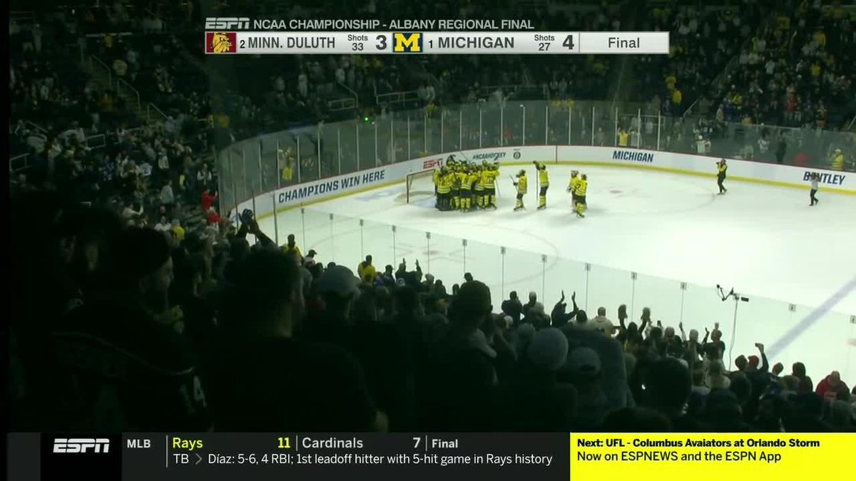 The Wolverines are headed to the Frozen Four 🙌 Michigan Hockey
