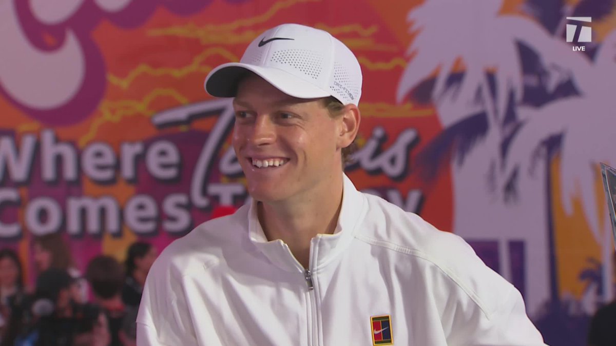 What a month it's been for Jannik Sinner 🌞🙌 The sunshine double champion sat down with us to discuss his mentality going into clay season, Kimi Antonelli's Japanese GP win, and more 🗣️ #MiamiOpen