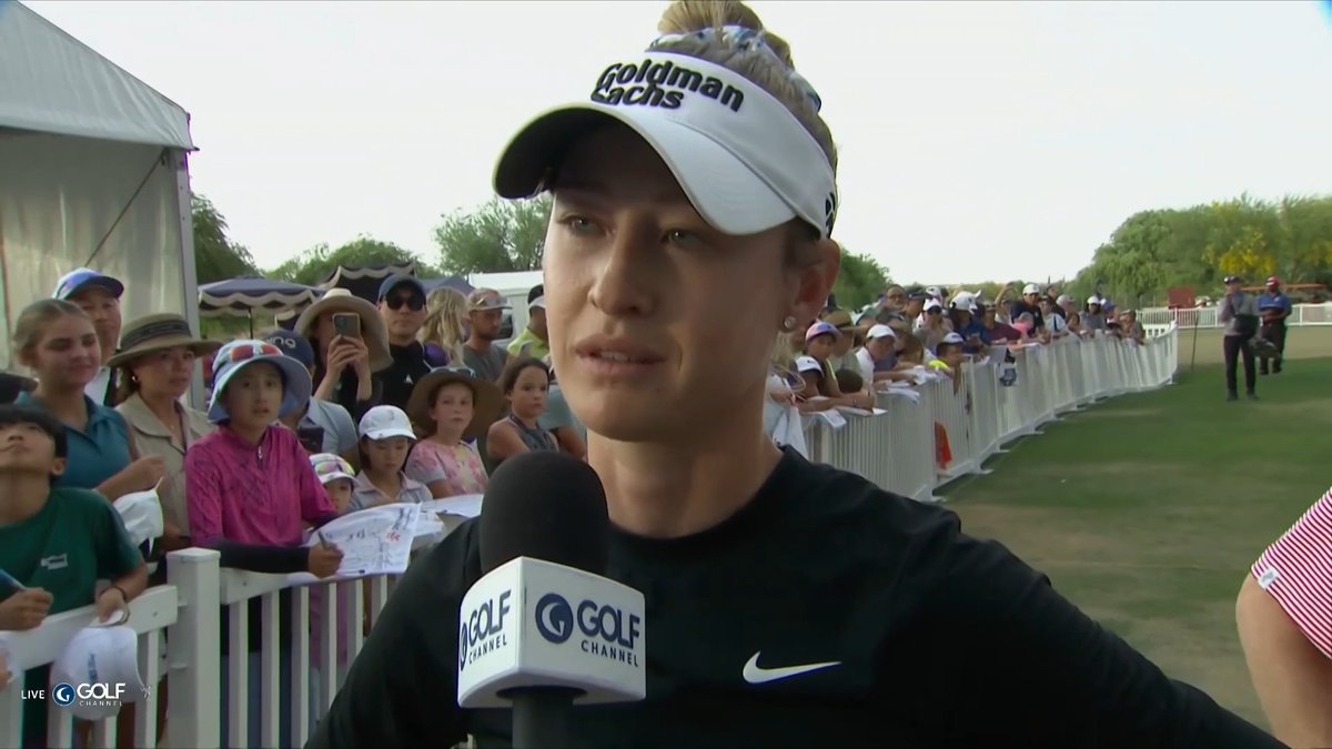 "I'm done playing with her... I'm just kidding." 😂 Playing excellent golf lately, Nelly Korda keeps everything in perspective after another 2nd place finish to Hyo Joo Kim