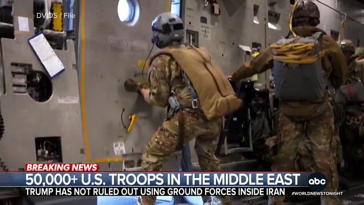 U.S-Iran tensions escalate as 3,500 Marines arrive in the Middle East, bringing the total to 50,000 troops in the region. Iran threatens U.S. and Israeli universities abroad may be targeted after it says Iranian schools were hit. Selina Wang reports.