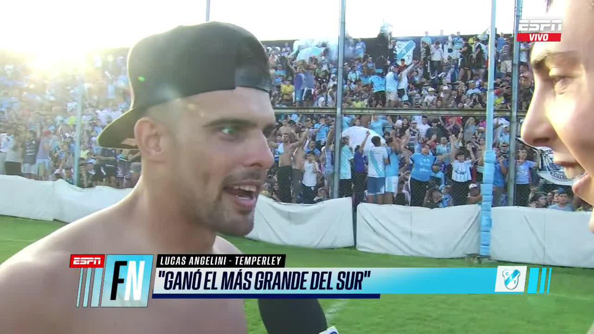 🗣️ "GANÓ EL MÁS GRANDE DEL SUR" Lucas Angelini y todos sus compañeros charlaron con F Nacional tras ganar con Club A. Temperley el clásico ante Los Andes. ▶️ Mirá #ESPNFNacional en el Plan Premium de #DisneyPlus