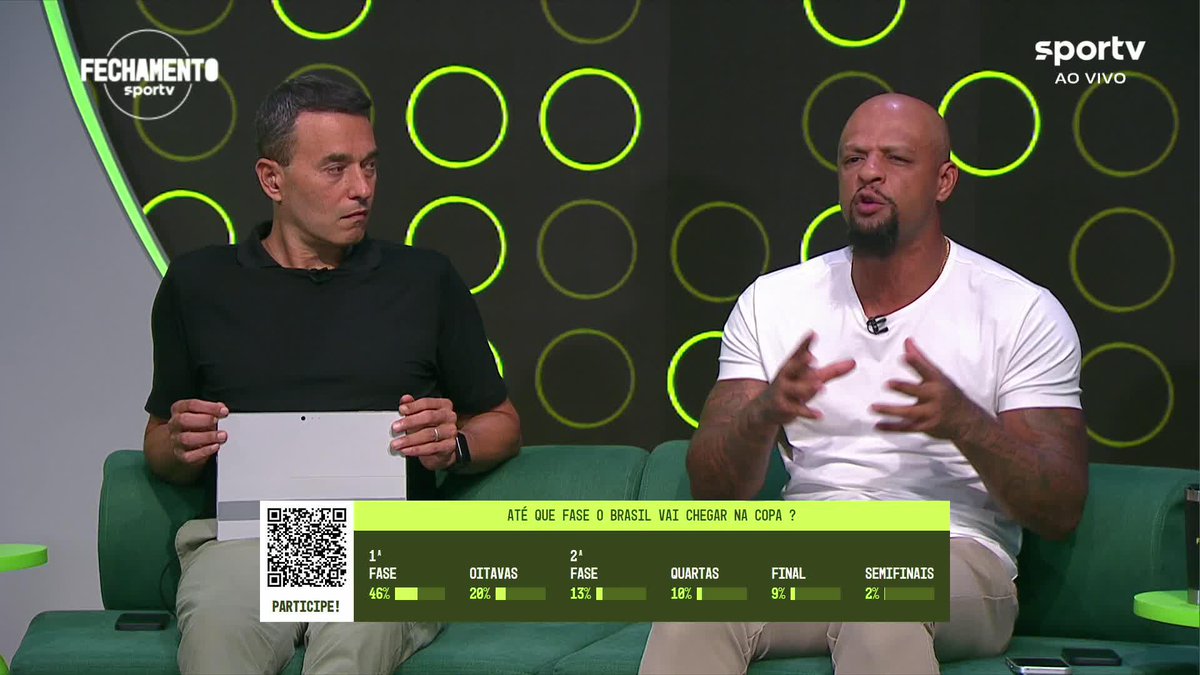 Felipe Melo, sobre a risadinha dos jogadores do Brasil pós derrota para a França: "Me incomoda muito quando acaba o jogo o atleta ficar de risadinha, depois de perder um jogo como esse". 📽️sportv / ge