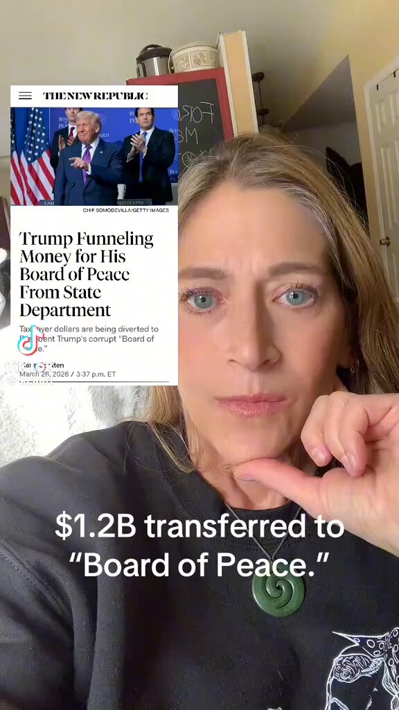 He took $1.2 billion taxpayer dollars and put it into his own account offshore for his “Board of Peace.”