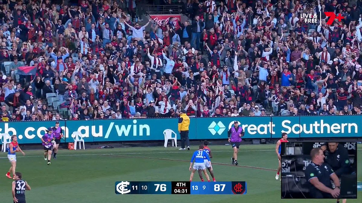 Hot take: The Dees cheer squad should always be at the City End. A sea of red and blue from the MCC to behind the goals every weekend until ski season.