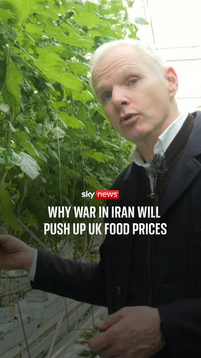 Soaring fertiliser and gas prices - caused by the near shutdown of the Strait of Hormuz and attacks on energy infrastructure in the Middle East - will soon be felt by UK consumers as food inflation. Sky’s Paul Kelso visits a producer already facing increased costs