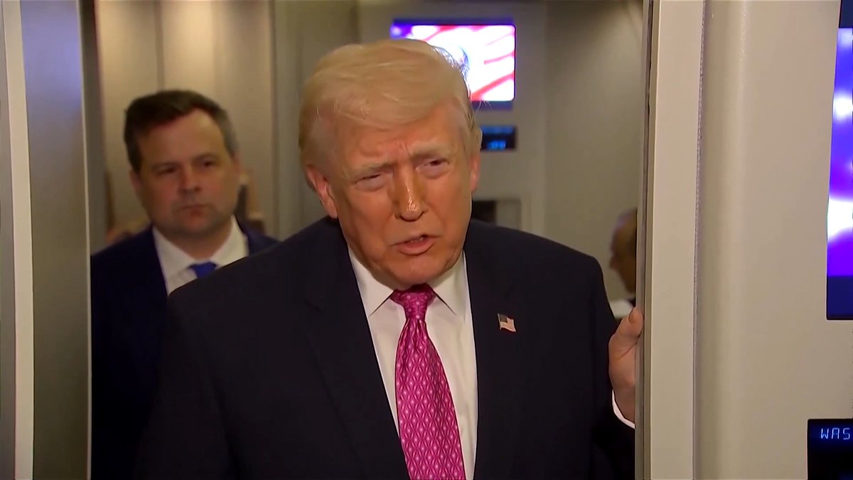 President Trump said negotiations with Iran were progressing well, but added 'we negotiate with them and then we always have to blow them up'