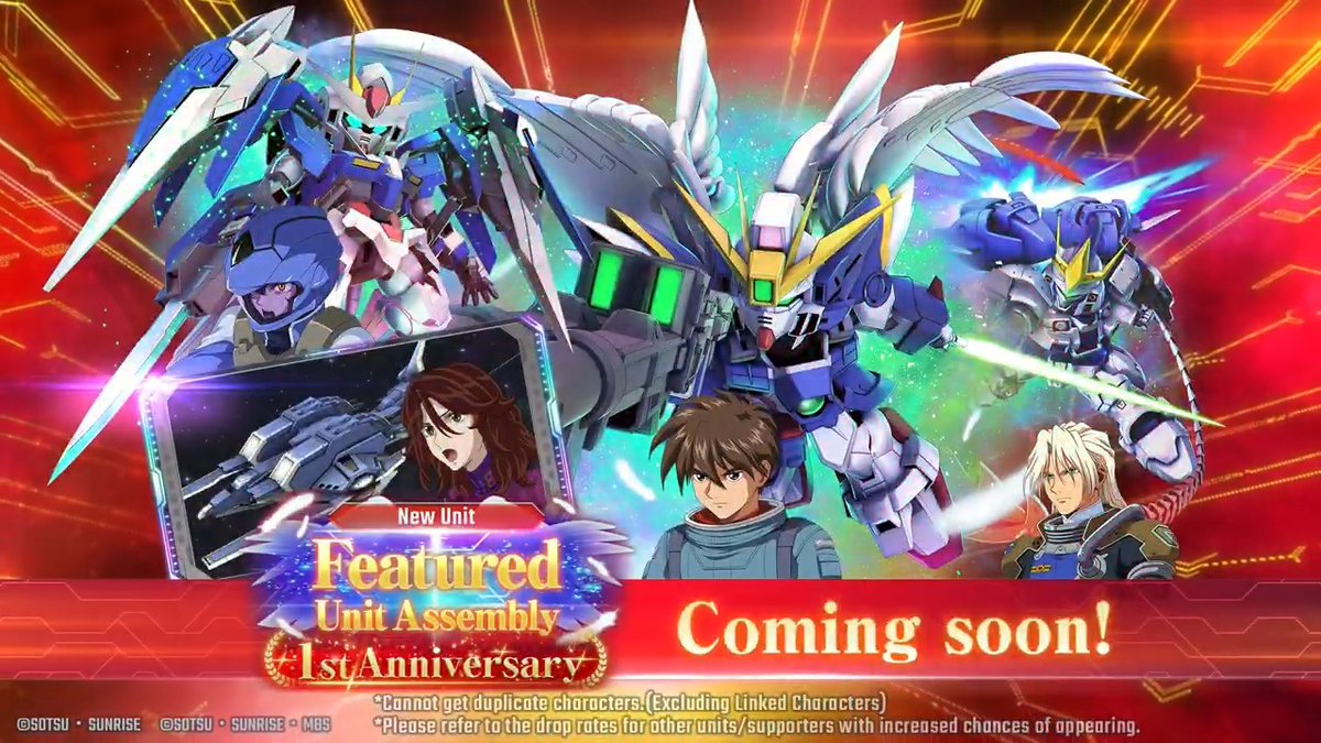 ◤━━━━━━ #GundamEternal New Units to arrive on 4/1 (JST)! ━━━━━━━◢ Featuring: UR Wing Gundam Zero (EW) (EX) / UR Heero Yuy (EW) UR 00 Raiser Final Battle Type (EX) / UR Setsuna F. Seiei UR Tallgeese III (EX) / UR Preventer Wind #GGeneration #GGen